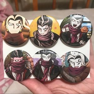 Danganronpa Gundham Tanaka Pinback Bu…